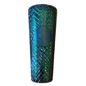 STARBUCKS 2021 Holiday Emerald Green Jeweled 24 oz Tumbler